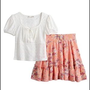 Girls Size 16 Kint Works Peasant Top & Skirt Set NWOT